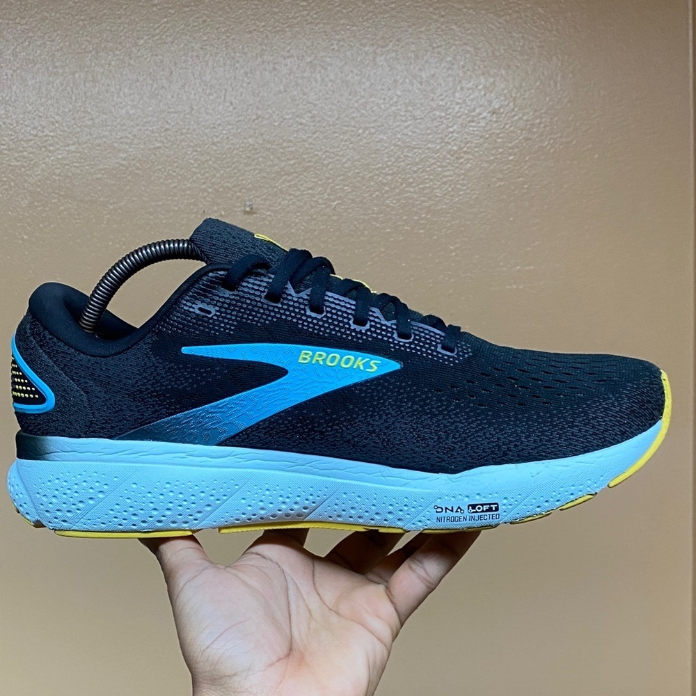 Brooks Ghost 16 Mens Running Sneakers “Black/Forged Iron/Blue” Size 12 Wide - Picture 7 of 16